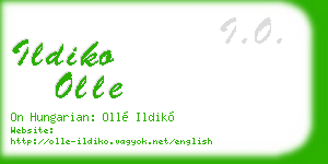 ildiko olle business card